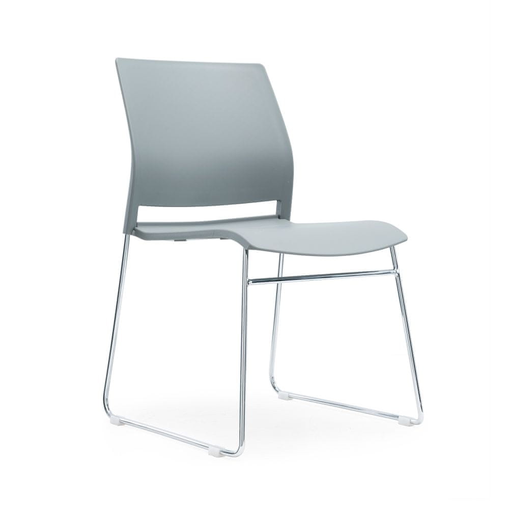 Dalenor Konferenčné stoličky Gardena (SADA 4 ks) plast, sivá